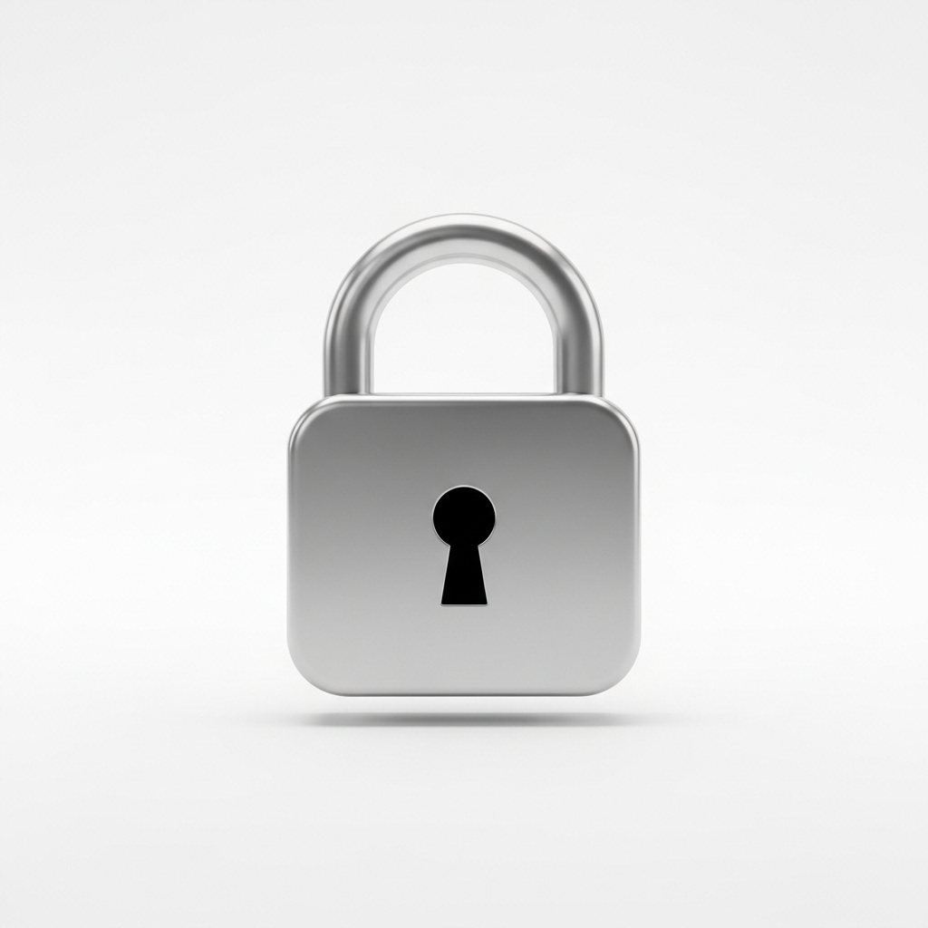 An image of a silver padlock